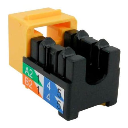 Chiptech, Inc Dba Vertical Cable Vertical Cable Cat 6 V-Max U-Style Keystone Jack - Yellow 352-V2722/YL